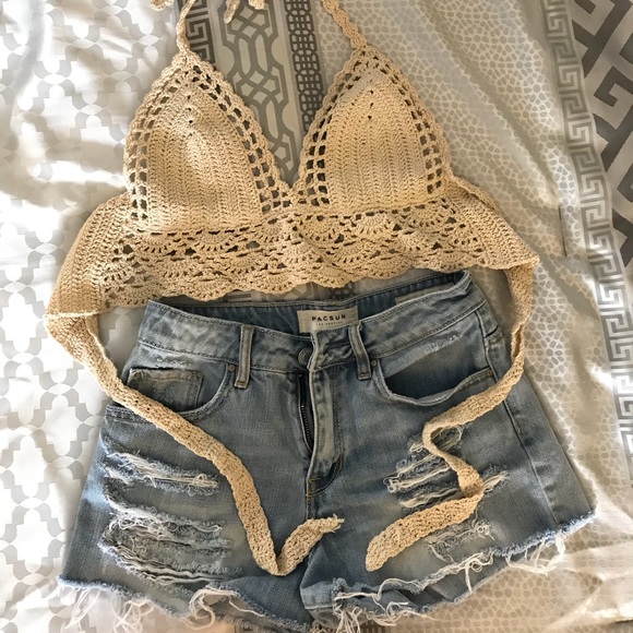 La Hearts Tops - Tan Knitted Tie Top!